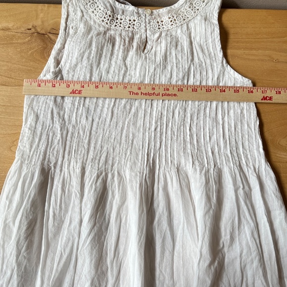 ROSE AND ROSE DRESS XS CROCHET LACE SLEEVELESS COQUETTE PRAIRIE COTTAGECORE - Picture 8 of 13